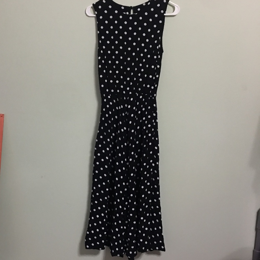Betsy Lauren Black Polka Dot Dress